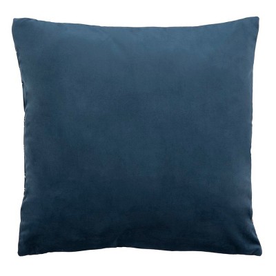 Yari Royal Blue and Tan Square Decorative Pillow
