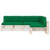 vidaXL Pallet Cushions 7 Pcs, Floor Cushion for Outdoor Furniture Garden Backyard Patio, Seat Cushion for Sofa Couch, Seat Pad, Green - 3 of 4