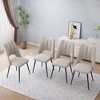 Lyngins Set of 4 Soft Pack Dining Chairs with Metal Legs, High Rebound Foam Cushions, Adjustable Feet, Modern Living Room Chair, Easy Assembly - 2 of 4