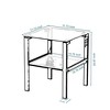 Syemin 2-Piece Rectangular Side Table Set, Double-Layer Coffee Table with Tempered Glass Top for Modern Living Room, Gray, 17.72"*17.72"*20.87" - 3 of 4