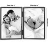 Americanflat Hinged Picture Frame with Shatter-Resistant Glass - Metal Picture Frame Displays Two Photos - 2 of 4