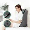 Mocamel Ergonomic Bed Pillow for Spinal Posture Support,Multi-Functional Design for Reading, Neck Pain Relief & Full-Body Comfort,Gray - 3 of 4