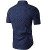 Lars Amadeus Men's Short Sleeves Polka Dots Button Down Dress Shirt - 3 of 4