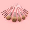 Makeup Brushes 11 Pieces Makeup, Foundation Brush Eyeshadow Brush Makeup Brush Set (Pink, 11 Pieces) - 4 of 4
