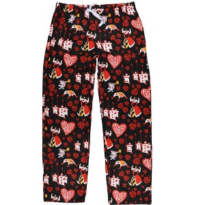 Seven Times Six Alice In Wonderland Pjs Womens Queen Of Hearts All Over Print Pajama Pants - 1 of 3