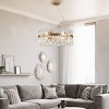 23"Wx23"D Luxury Round Crystal Golden Pendant Light,Modern Ceiling Light,Chandeliers Chandelier,Chandeliers With Crystals-Maison Boucle - 3 of 4