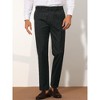 Lars Amadeus Men's Slim Fit Flat Front Office Formal Striped Dress Pants - image 2 of 4