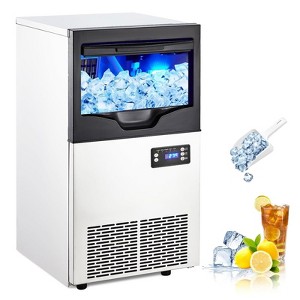 100 lbs/24H Commercial Ice Maker ¨C Stainless Steel Under-Counter/Freestanding Ice Machine with 100 lbs Storage - 1 of 4