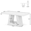 Lirago,63" Faux Marble Wood Desk-Spacious Office Desk, Executive Desk, Conference Table with Trapezoidal Legs - 2 of 4