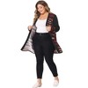 Agnes Orinda Women's Plus Size Long Open Front Striped Contrast Casual Knit Cardigans - 3 of 4