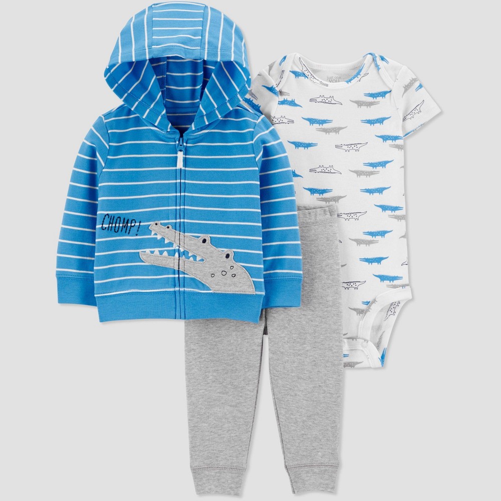 Baby Boys' South Alligator Top & Bottom Set - Just One You made by carter's Blue Newborn, Boy's was $14.99 now $8.99 (40.0% off)