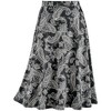 Collections Etc Stylish Paisley Print Stretch Knit Full-Sweep Skirt - 3 of 4