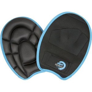 Aqua Fitness - Premium Resistance Mitts - Water Aerobics Gloves for Pool Exercise & Aquatic Training : Aqua - 1 of 2