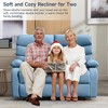 Hzlagm 54.8 in. W Faux Leather Reclining 2-Seater Loveseat - 2 of 4