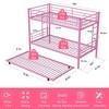 VECELO Metal Bunk Bed Over Twin, Industrial Bunkbeds with Ladder and Full-Length Guardrail - 2 of 4