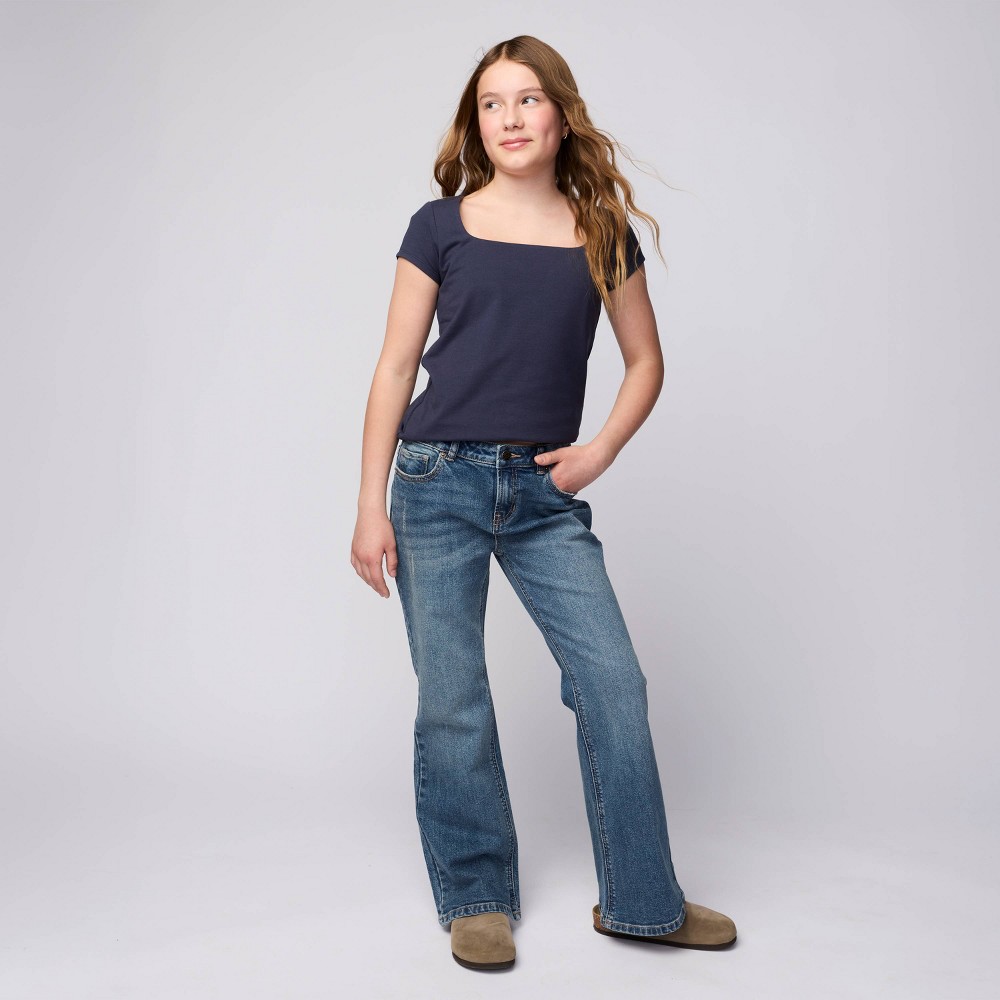 Pacsun Kids Girls' Low-Rise Bootcut Jeans - Medium Wash 8