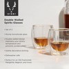 Viski Double-Walled Spirits Glasses, Insulated Liquor Tumblers with Cut Crystal Design, Dishwasher Safe 8.5 Oz, Clear, Set of 2 - 2 of 4