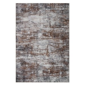 Abstract Modern Washable Rug Non-Slip Low Pile Rug for Hallway/Living Room Soft Carpets Stain Resistant Floor Mat - 1 of 4