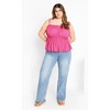 Women's Plus Size Lyla Top - fuchsia | CITY CHIC - image 2 of 4