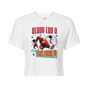 Women's - Disney - Ready For A Super Christmas Cropped Graphic T-Shirt - 1 of 4