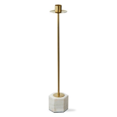 tagltd Modern Marble Taper Holder X-Tall