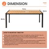 Pellebant Patio Dining Table Durable WPC Tabletop Aluminum Frame Indoor/Outdoor Dining Table for Backyards Poolside Gardens - 2 of 4