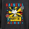 Women's - Peanuts - Karneval Biggest Oldest Party Germany Lightweight French Terry Wide Neck Long Sleeve Shirt - 2 of 4