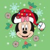 Girls Minnie Mouse Christmas Snowflakes and Ornaments T Shirt - 2 of 4