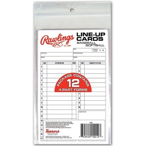 Rawlings System-17 Baseball/Softball Line-Up Cards - 12-Pack - 1 of 1