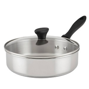 Farberware Reliance 3qt Stainless Steel Covered Saute Pan: Dishwasher-Safe, Tempered Glass Lid, Induction Compatible - 1 of 4