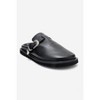 Vesta - Black Buckled Genuine Leather Closed-Toe Mule (Women) | Forever & Always Shoes - 3 of 4