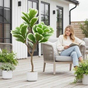 Artificial Fiddle Leaf Fig Tree,for Home Indoor Office Living Room Decor - 1 of 4
