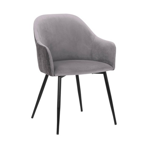 Pixie Fabric Metal Dining Room Chair Gray - Armen Living : Target