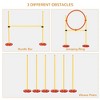 Vynxaria 3PCs Dog Agility Training Equipment, Outdoor Obstacle Course Starter Kit with Hoop, Hurdle, Weave Poles and Carrying Bag - 3 of 4