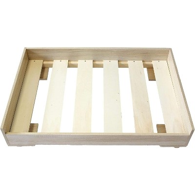 Small Light Wood Elevated Outdoor Dog Bed Frame