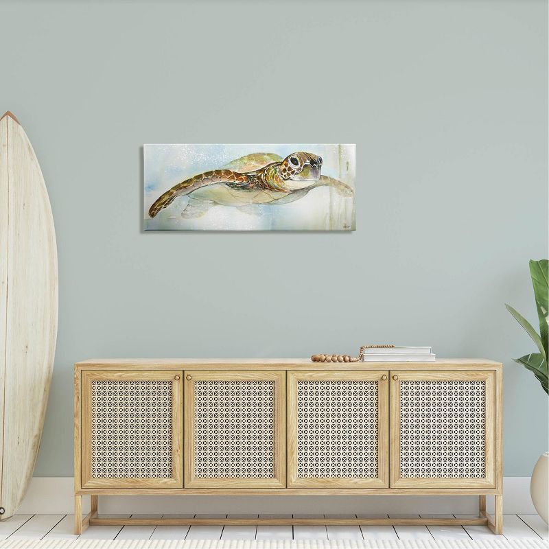 Stupell Industries Peaceful Sea Turtle Swimming Canvas Wall Art, 3 of 6