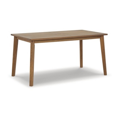 Signature Design by Ashley Casual Janiyah Outdoor Dining Table  Light Brown