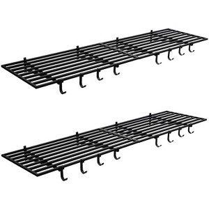 Garage Wall Shelving, 2-Pack 2x4ft, Includes Hooks, Wall Shelf Garage Organization System, Storage Rack, Floating Shelves, 200 Lbs Weight Capacity - 1 of 4