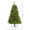 Nearly Natural 5-ft Montana Mixed Pine Artificial Christmas Tree with Pine Cones, Berries and 510 Bendable Branches - 3 of 4