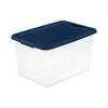 Sterilite 64 Quart Latching Hinged See-through Plastic Stacking Storage 