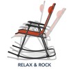 Best Choice Products Folding Outdoor Zero Gravity Rocking Lounge Chair w/ Headrest Pillow - 3 of 4