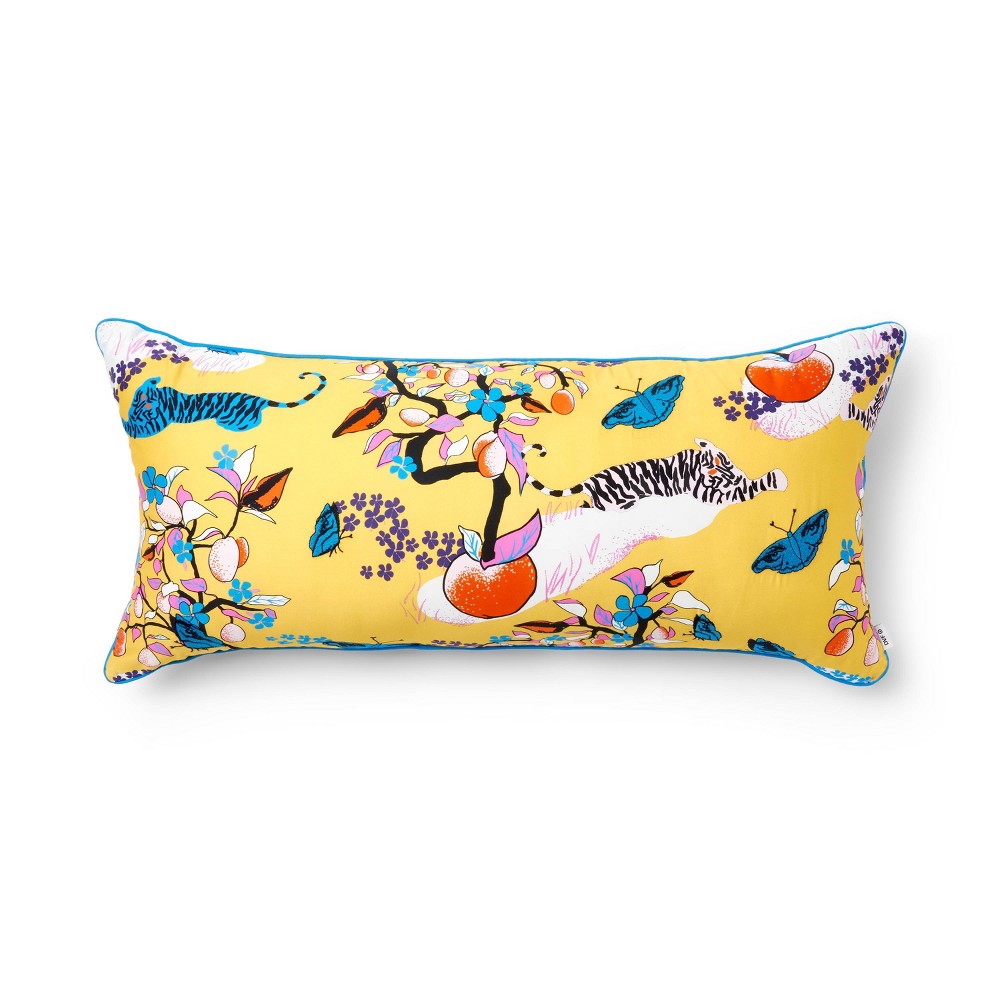 Charlotte's Garden 14"x30" Printed sateen Lumbar Toss Pillow - DVF for Target