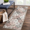 Washable Vintage Oriental Rug Non Slip Low Pile Rug Soft Throw Floor Cover Retro Foldable Indoor Carpet for Living Room Bedroom Playroom Nursery - 3 of 4
