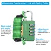 Unique Bargains Gym Locker Backpack Suitcase 4 Digit Combination Padlock with Spring Cable - 4 of 4