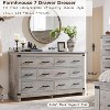 SinCiDo Farmhouse Drawer Dresser for Bedroom, Natural Texture & Metal Handles, Wood Storage Dressers Organizer for Bedroom, Living Room - 3 of 4