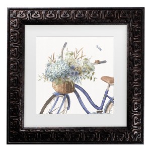 Trademark Fine Art - Lisa Audit Bohemian Blue 08 Square Matted Framed Art - 1 of 4