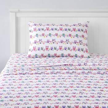 Colorful Owls Microfiber Kids' Sheet Set By Sweet Home Collection™