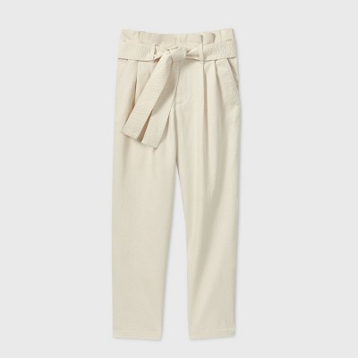 tied paperbag waist skinny pants