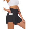 Womens Flowy Shorts Quick-Dry Running Yoga Shorts Drawstring Fitness Workout Athletic Shorts - 3 of 4
