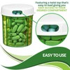 MEDca Round Pill Organizer Dispenser: Pack of 2: Boxes w/ 4 Compartments for Medication, Vitamins & Supplements Bottle Daily Case Reminder Box - 2 of 4